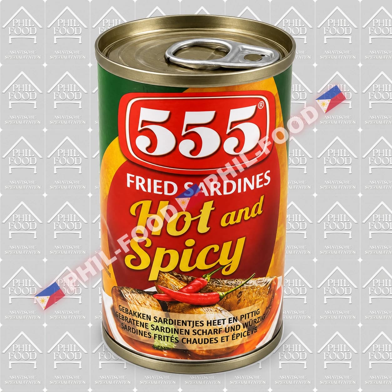 555 Fried Sardines Hot and Spicy 155 g
