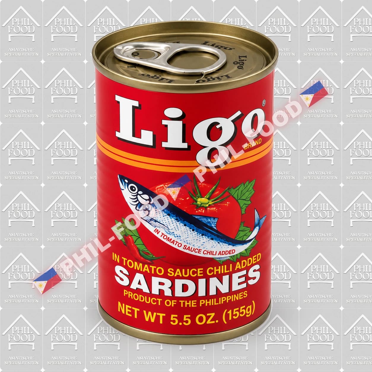 Ligo Sardinen in Tomatensauce mit Chili 155 g