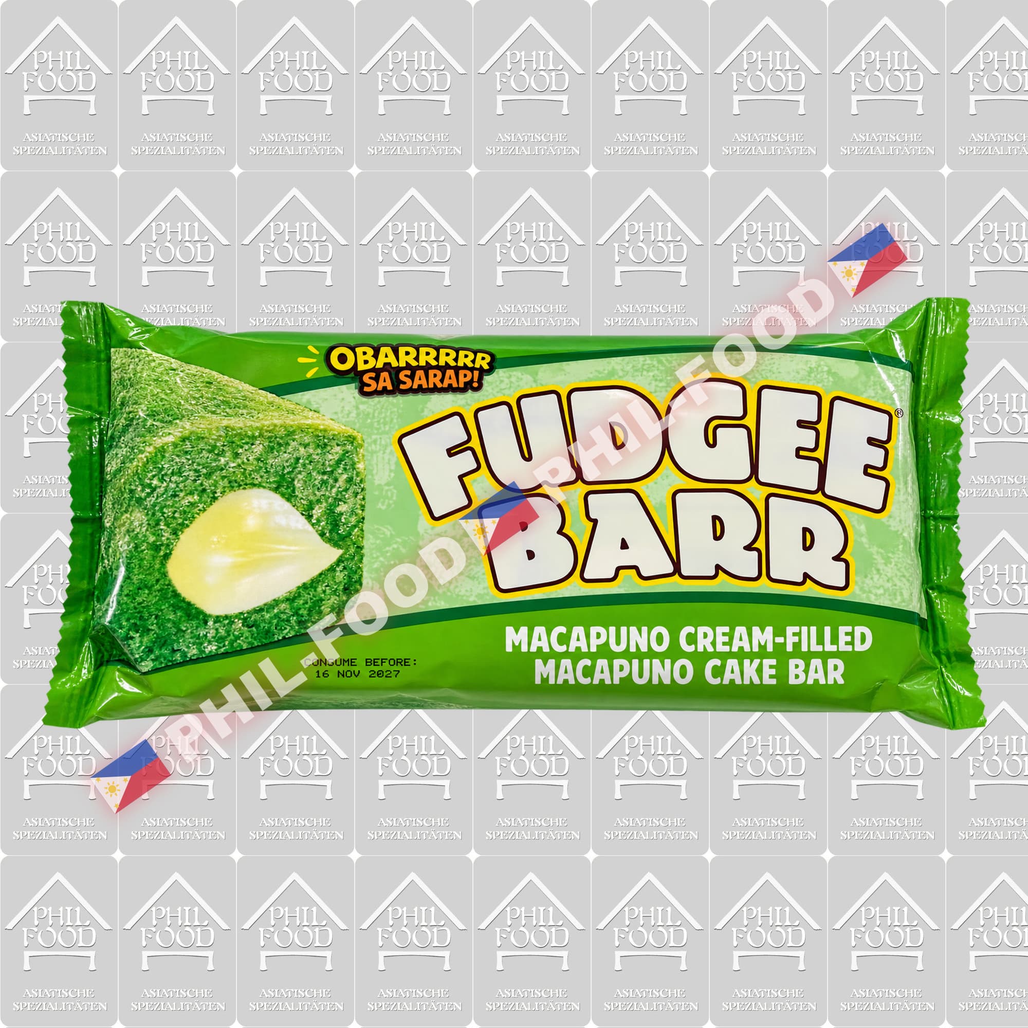 Fudgee Barr Macapuno Cream-Filled Macapuno Cake Bar 420 g