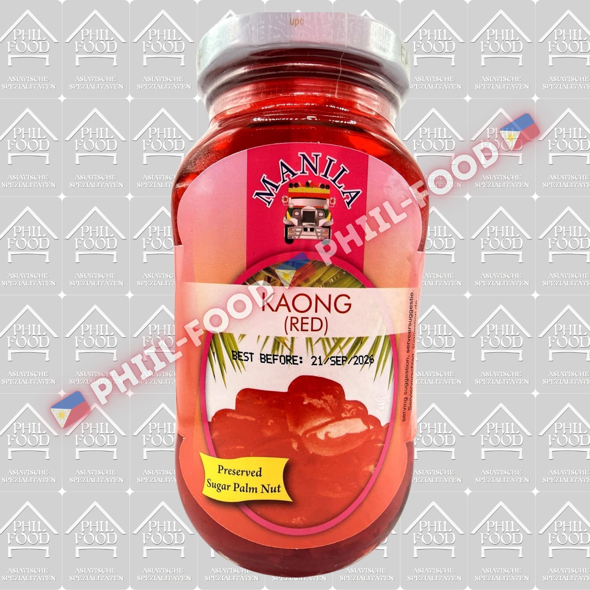 Manila Preserved Sugar Palm Nut (Kaong Red)