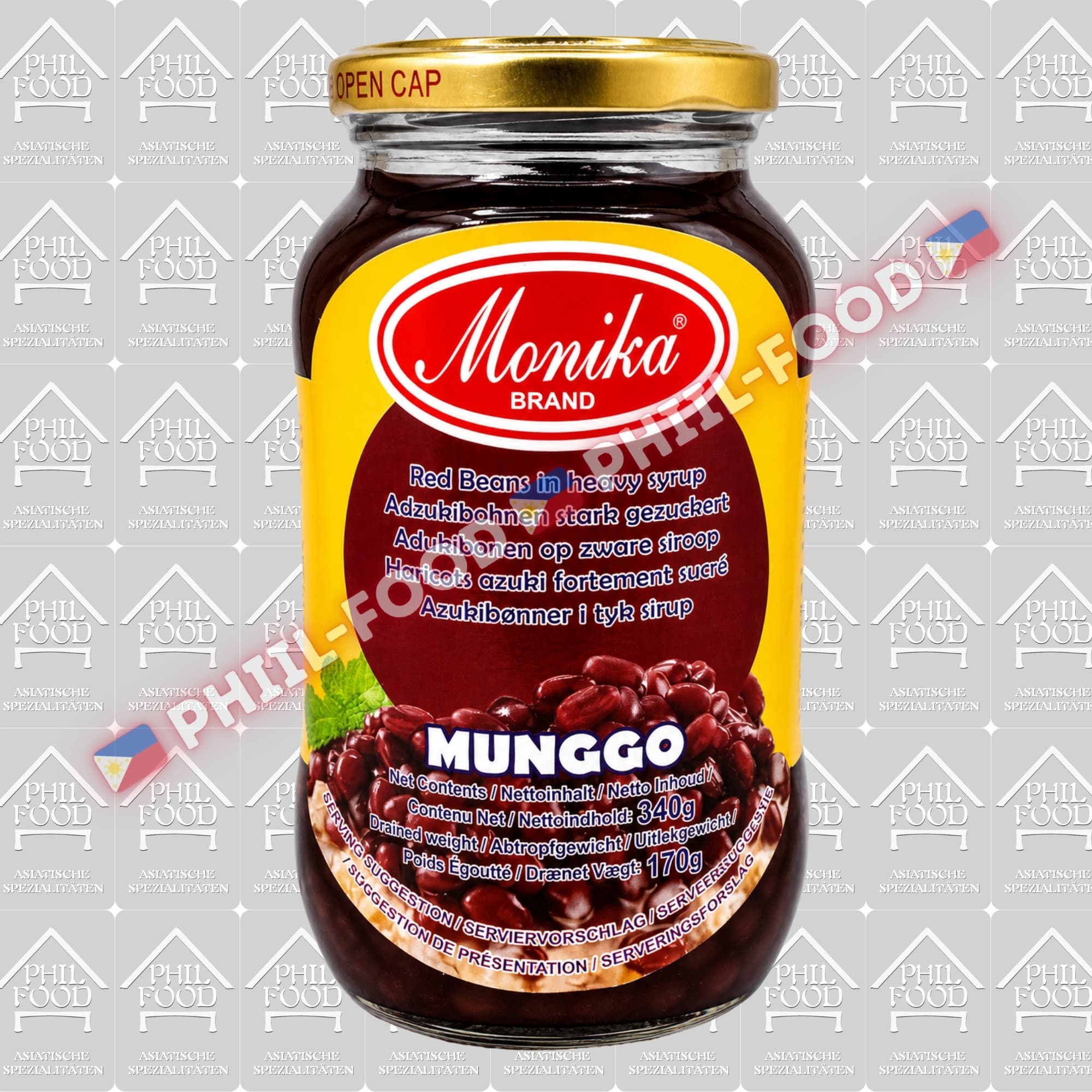 🫘 Monika Brand – Mungo (Red Beans in Heavy Syrup)