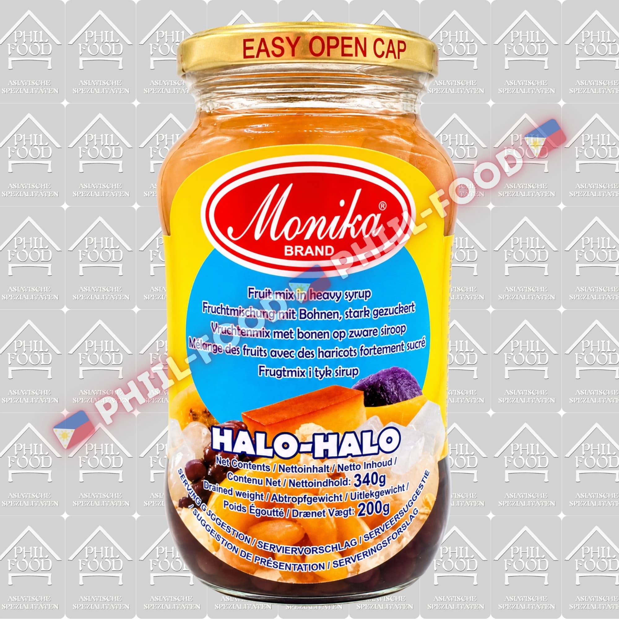 Monika Brand Halo-Halo Fruit Mix in Heavy Syrup – 340g